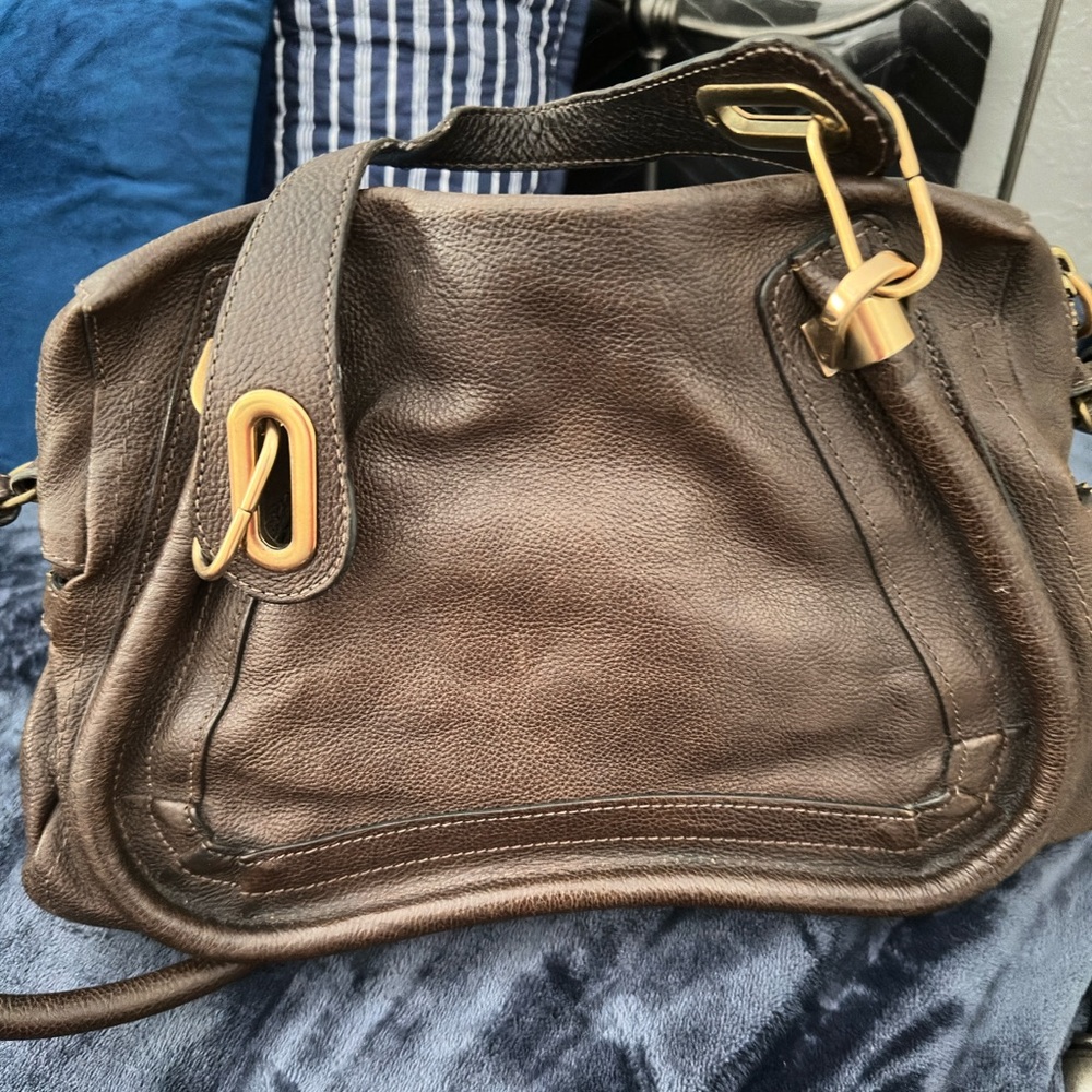 Authentic Chloe Paraty Leather Shoulder Bag